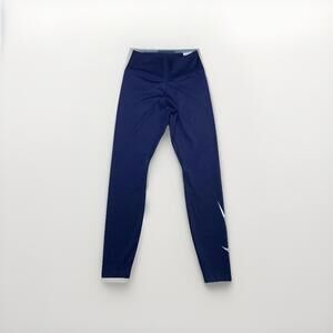 Nike One Tight Fit Mid Rise Blue Workout Running Women’s Leggings XS-12731